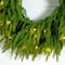 20in. Pre-Lit Artificial Real Touch Norfolk Island Pine Wreath with 35 Warm White LED Lights and Natural Look
